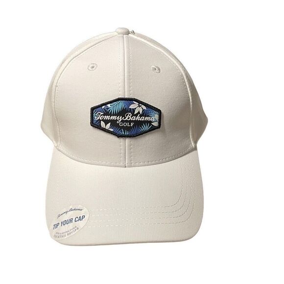 Tommy Bahama Golf White Tip Your Cap Adjustable Cap Hat - Picture 1 of 6